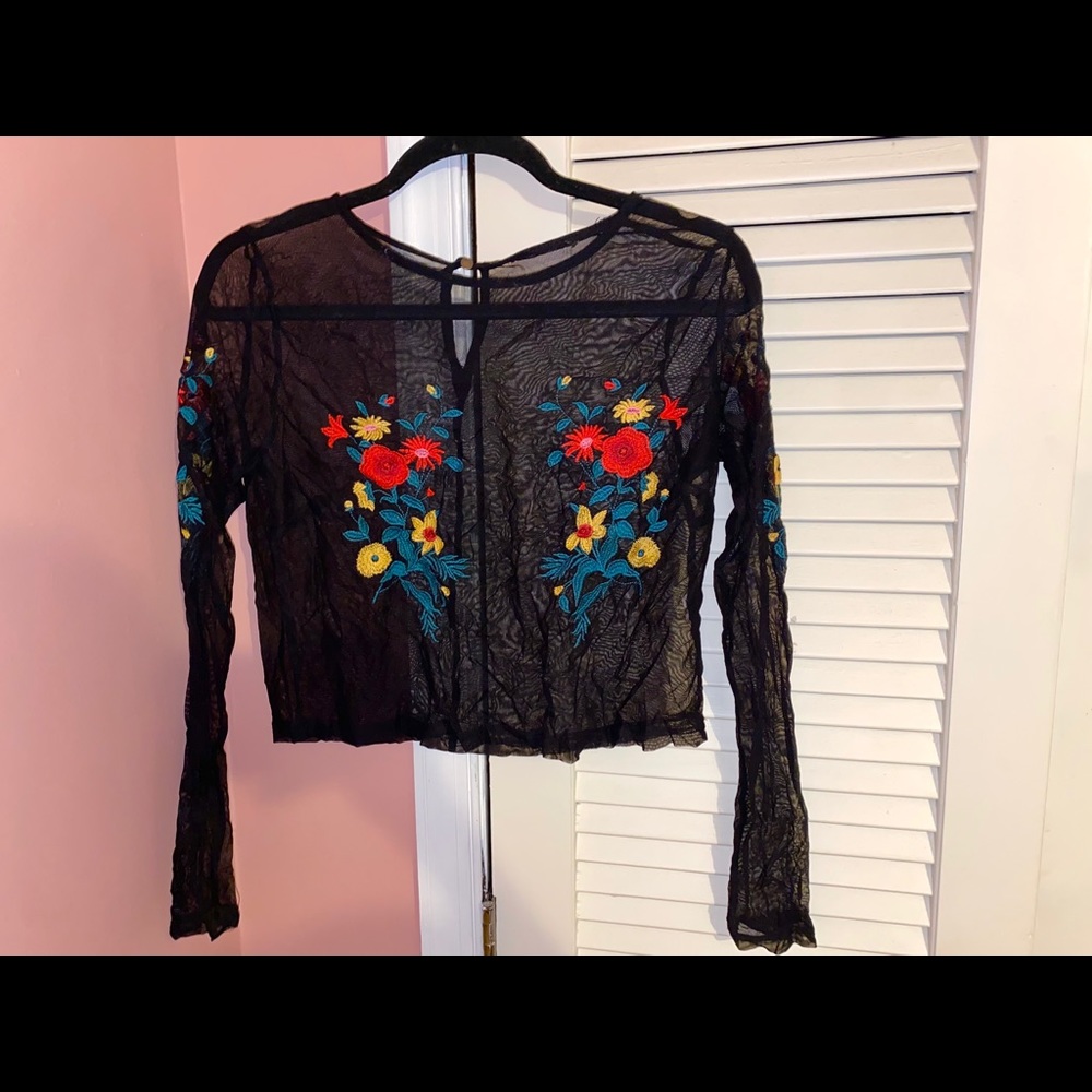 Sheer crop top